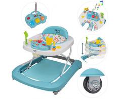 ib style® DINO trotteur bébé| Son & lumière | Certifié EN 1273:2005 |Bleu