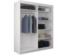 JUSTyou Charlotte Armoire Penderie Garde-Robe Portes coulissantes (HxLxl): 215x180x58 cm Couleur: Sonoma