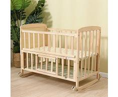 JYXZ Berceau en Bois Massif, Lit Berceau pour Enfants avec moustiquaire, Lit superposé Se transforme en Bureau Convient aux bébés de 0 à 3 Ans