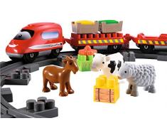 Jouets Ecoiffier -3068 - Train de campagne Abrick – Jeu de construction pour enfants – Dès 18 mois – Fabriqué en France