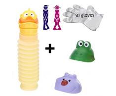 Nifogo Portable BéBé Enfant Potty Urinoir Toilettes DUrgence Pour Camping Car Voyage Et Formation Kid Potty Pee Unisexe (Jaune)