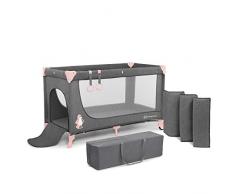 Kinderkraft Lit Parapluie Bébé JOY, Lit dAppoint, Voyage, Parc Enfant, Rose