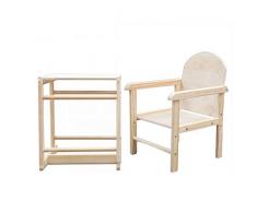 Chaise Haute Bébé Chaise Haute Évolutive Chaise De Salle À Manger Réglable Multifonctions en Bois Massif ZHANGQIANG (Couleur : Bule, Taille : Large)