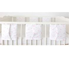 Tour de lit respirant et modulable - Bumpster - Motifs étoiles roses