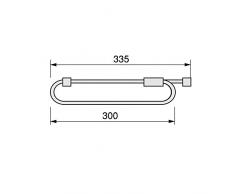 Emuca 7085425 Self Porte-vêtements extractible pour armoire Longueur 300 mm