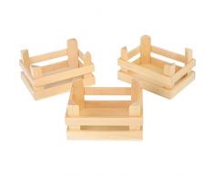 Legler - 2020746 - Jeu D'Imitation - Commerçant - Jouets Petite Caisse, Bois Naturel - Lot De 3