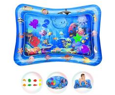 Tapis deau Gonflable de Bébé, Tapis de Jeux Natte de deau, Tapis Eau dEveil Bebe, pour Jouet Bebe plus de 3 mois, Jeux Dactivités Amusantes Stimulation de la Croissance de Bébé (66 x 50 cm)