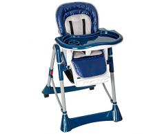 TecTake Confort Chaise Haute de Bébé Pliable - diverses couleurs au choix (Bleu)