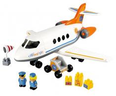 Jouets Ecoiffier – 3045 - Avion Abrick – Jeu de construction pour enfants – Dès 18 mois – Fabriqué en France