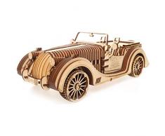 UGEARS 70052 VM-01 Roadster Voiture Bois DYI-Maquette de modélisme pour Adultes et Enfants Modèle 3D