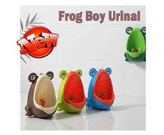 Urinoir de toilette pour Bébé et enfants Garçon toilettes pot de Adorable grenouille Urinoir dapprentissage de la propreté pour apprendre à faire des pipi Avec cible tournante (vert)