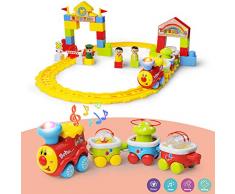 GizmoVine Jouet pour Enfant De 2 an Petit Train Set Rail Voiture Ensemble De Train pour Enfant Garçons Filles
