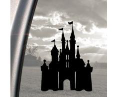 DISNEY château magique Uni vinyle autocollant pour fenêtre Noir