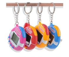 DDG EDMMS Un Paquet de Jouets pour Animaux 49 rétro drôles Animaux de Compagnie dans Un Jouet réseau Animal de Compagnie virtuel Tamagotchi Porte-clés pour Animaux de Compagnie numérique (2pcs pi