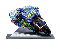 Valentino Rossi Moto GP en Horloge Miniature sur Socle 11