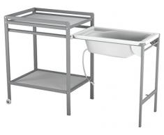 AT4 T3317 Table à Langer + Baignoire Gris