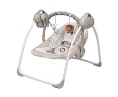 VASTFAFA Balancelle Électrique Bébé Multifonctions Pliable Lit de Voyage Berceau De,Transat Musical Apaisant hamac for bébé,Conception portable polyvalente(Kaki)