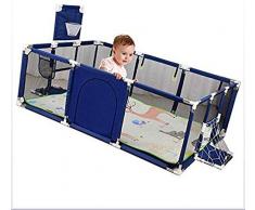 Olz Parc pour bébé, Aire de Jeux intérieure pour Enfants en Plein air, Jouer au Centre de Jeux, Porte de sécurité Anti-Collision, adapté aux Enfants de 6 à 36 Mois, Bleu, 74,8* 50,8 * 26