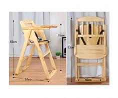 Siège d'appoint pour la santé, bébé Table et chaise pliante portable en bois massif, chaise multifonction anti-chute, pour enfants à partir de 6 mois - 6 ans