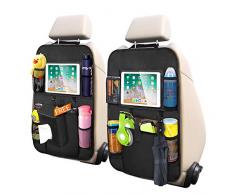 Organisateur de Voiture 2Pcs Imperméable Protection Arrière pour Bébé avec 2 Transparents iPad Holders pour Enfants Protection Siege de Voiture Facile à Stocker des Jouets, des Magazines, etc.