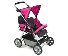 Bayer Chic 2000 688 12 – Poussette Double Tandem, Dots Bleu/Rose