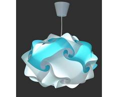 Creativ Lamp Plafonnier Chambre Enfant Entièrement Montée - Ampoule Led Cordon Pavillon Inclus - Ø 40 cm - Colorette Turquoise