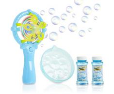 KreativeKraft Pistolet A Bulle Enfant, Machine A Bulles De Savon Automatique avec Flacon Recharge, Jeux De Plein Air Exterieur Interieur Lumineux, Jouet Enfants Dès 5 Ans, Cadeau Fête Anniversaire