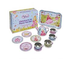 NICEXMAS Lucy Locket - Dinette « Princesse » en métal pour Enfants - Dinette 14 pièces pour Filles et garçons - Dînette pour Enfant