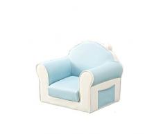 YouYou-YC Sofa en Cuir for Enfants Art, Dessin animé Mignon bébé accoudoir canapé garçon créatif Fille Princesse Dossier Dossier Bleu