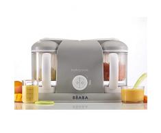 BÉABA, Babycook Duo Robot Bébé 4 en 1 Mixeur-Cuiseur, Cuisson Vapeur rapide 15min , Diversification alimentaire, Petits pots bébé maison, Contenance XXL 2200 ml, Gris
