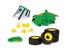 TOMY - Jeu de Construction Enfant,Je construis Mon Johnny de John Deere 46655, Jeu dAssemblage, Jouet Éducatif, Jeu Premier Âge, Tournevis Électronique, Tracteur Bébé Vert et Jaune, dès 18 mois+