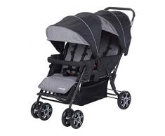 Safety 1st Teamy Poussette Double pour Jumeaux/ Enfants Age Rapprochés, Naissance à 3.5 ans, Black Chic