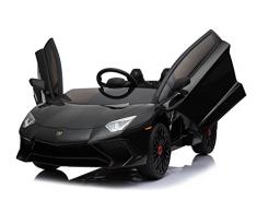 UK 12V 7A Noir Aventador SV Licence Powered Battery Enfants électrique Monter sur la Voiture de Jouet BDM0913