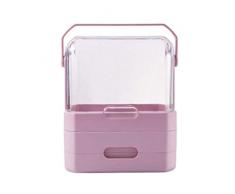 MMMP Cosmétiques Boîte de Rangement, Accueil Coiffeuse Soins de Stockage des Produits Box Girl Fashion Rack Cadeau (Couleur: Rose, Taille: 31.9x20.8x36.2CM) (Color : Pink)