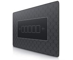 CSL- Tapis de Poker rectangulaire Gris 1000x600mm - sous-Main Bureau, Table pour Jeux de Poker - Taille Large XXL - Surface en Tissu, Base antidérapante - Précision et Confort