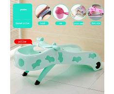 CIVDW Bébé Confort Anneau de Bain Pivotant, Anneau de Bain avec Siège Galbé, de 6 à 12 Mois, Fauteuil de Bain Pliable,Green-1,Null