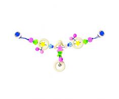 Heimess Hochet - Chaîne de Poussette avec Clips - Sirène