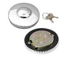 TRUCK DUCK® Couvercle de réservoir universel en métal chromé avec verrou pour camions, pelleteuse, tracteur