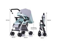Fenfen 0-36 Mois bébé Poussette 3 en 1 bébé Poussette légère Poussette réversible Berceau Pliable Infantile Voyage Buggy Haute Cadre en Acier au Carbone (Couleur : Red)