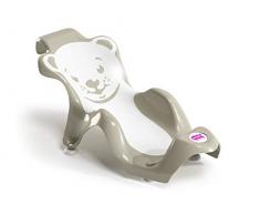 OKBABY Buddy - Transat Anatomique avec Assise en Gomme Anti-dérapante pour le Bain des Nouveaux-nés 0-8 Mois (8 kg) - Gris