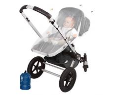 EVEN Naturals MOUSTIQUAIRE pour Poussette Premium, Convient à la Plupart des poussettes, des berceaux, des sièges de Voiture, Paquet Cadeau et eBook, Filet Doux et Durable protégeant des Insectes
