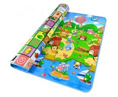 StillCool Tapis de Jeux Enfant, 200x180cm Tapis de jeu pour Bébé Enfant Tapis dÉveil et de jeux pour Bébé Tapis en mousse antidérapant imperméable Appliquer à lintérieur et lextérieur Non toxique