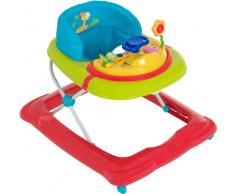 Hauck / Player / Trotteur Bebe de 6 Mois à 12 kg / Marcheur avec Musique / Aide à la Marche avec Centre dÉveil et Roues / Assise Rembourrée Amovible / Réglable en Hauteur / Junge Fun (Multicolore)