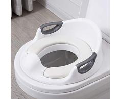 Réducteur de Toilette Rehausseur WC Enfant Siège dentraînement de Toilette Pot Taille Bébé Anneau de toilette pour Enfant (Blanc)