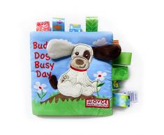 YeahiBaby Puzzle animaux tissu livre bébé jouets tissu début développement livres pour bébés (chien)