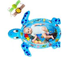 QPAU Tapis deau Gonflable Bébé Tapis deau Eveil Enfant Tapis Jeu Enfant Eau Grande Taille Tortue