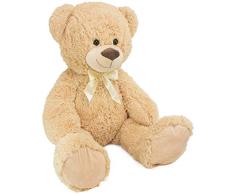 BRUBAKER - Peluche géante XXL - Ours / Nounours - 100 cm - Ultra Douce & Mignonne - Beige