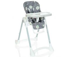 LCP Kids Chaise Haute Bébé et Enfant Réglable de Hauteur et Dossier, Pliante Inclinable avec Tablette - Gris