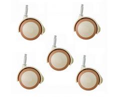 Sourdine de 2 Pouces avec Frein Roulette de Piston Universelle de 7 mm Insérer Roulette de Berceau en Bois Massif (Paquet de 4)