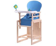 ZHAOYONGLI Chaise Haute Bébé Chaise Haute Évolutive Antidumping Réglable En Bois Massif Multifonctionnel Et Portable Créatif Forte Durable Longue durée de vie